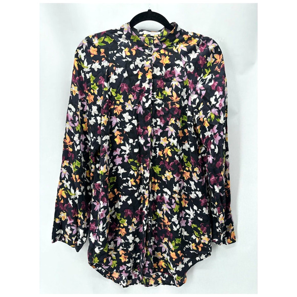 Equipment 100% Silk Button Front Shirt Women XS Floral Cottage Boho Preppy City - Picture 1 of 10